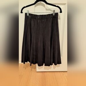 Orly Paris Black Pebbled "Leather" Skirt